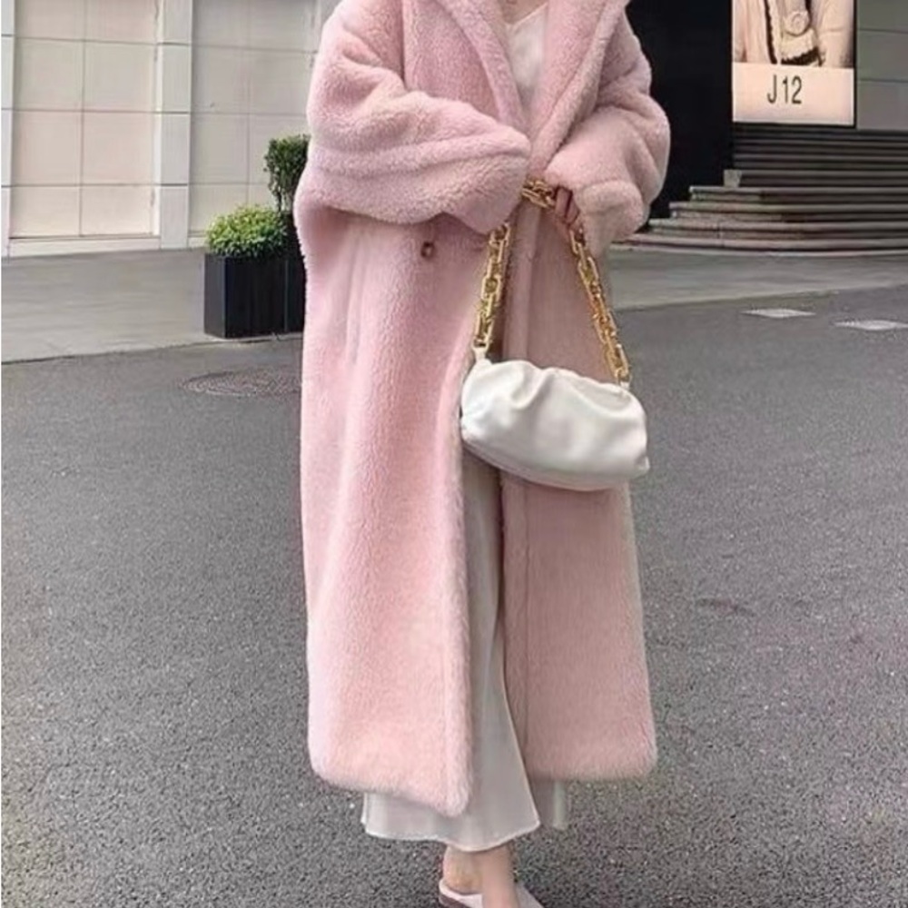 Chic Pink Teddy Jacket for Women